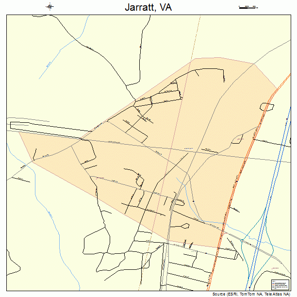 Jarratt, VA street map