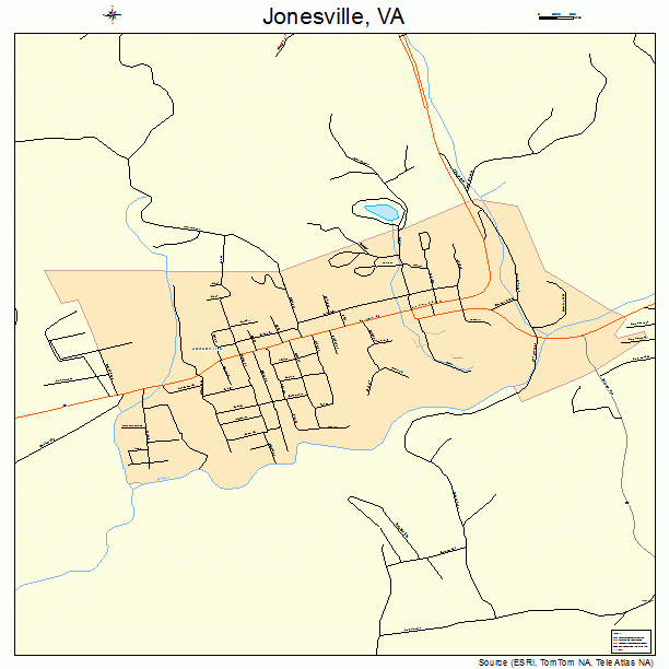 Jonesville, VA street map