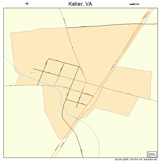 Keller, VA street map