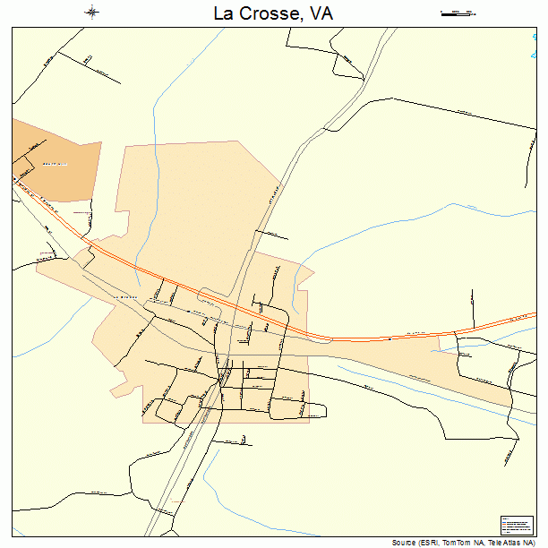 La Crosse, VA street map