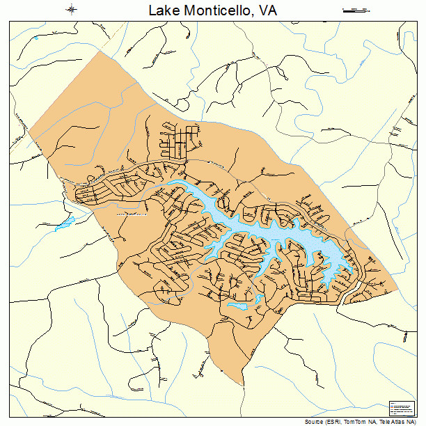 Lake Monticello, VA street map