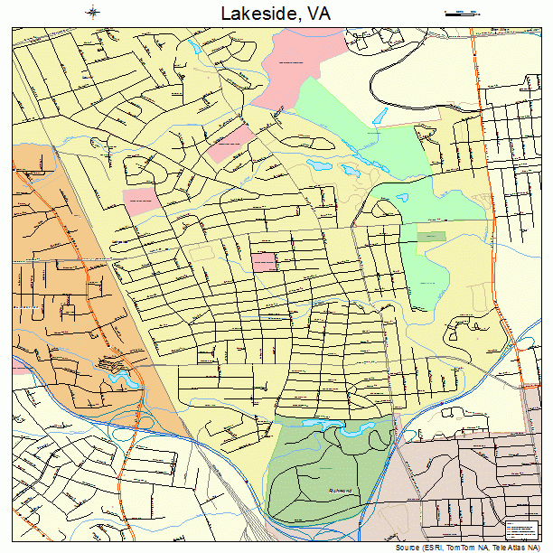 Lakeside, VA street map