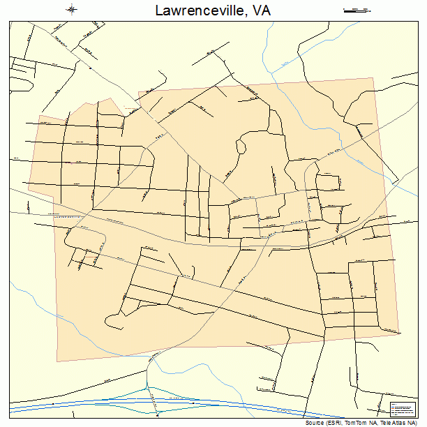 Lawrenceville, VA street map
