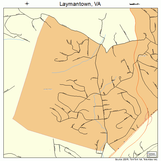 Laymantown, VA street map