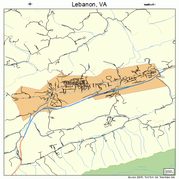 Lebanon, VA street map