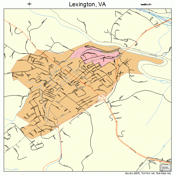 Lexington, VA street map