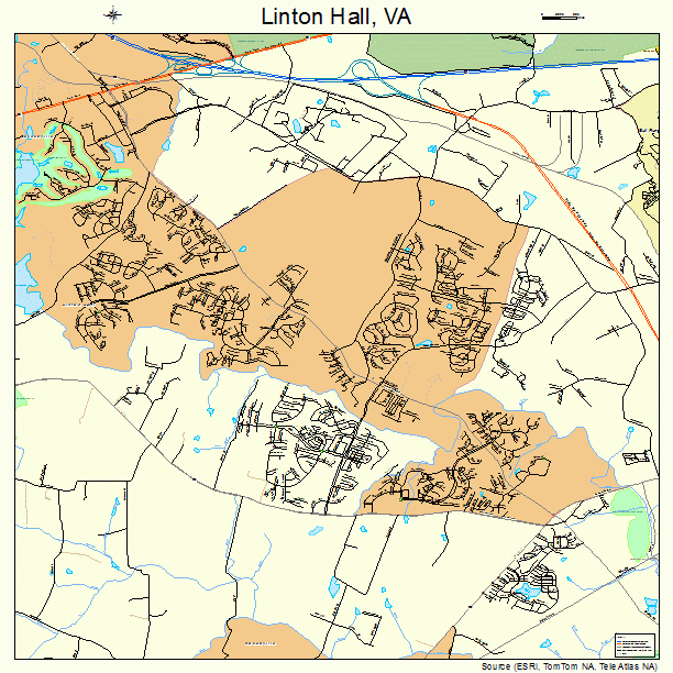 Linton Hall, VA street map