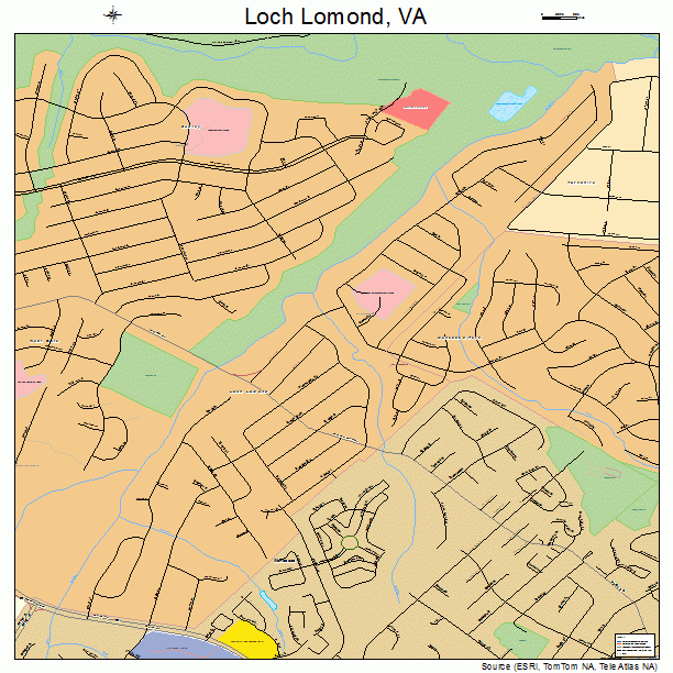 Loch Lomond, VA street map