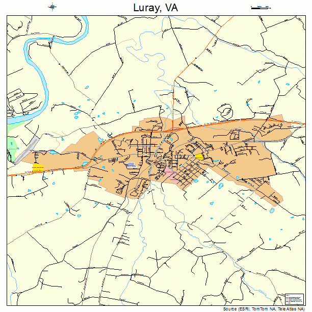 Luray, VA street map