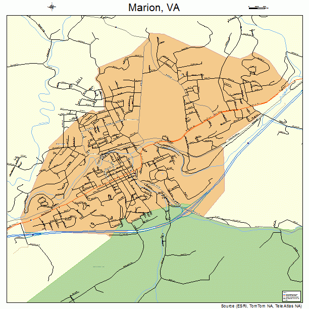 Marion, VA street map