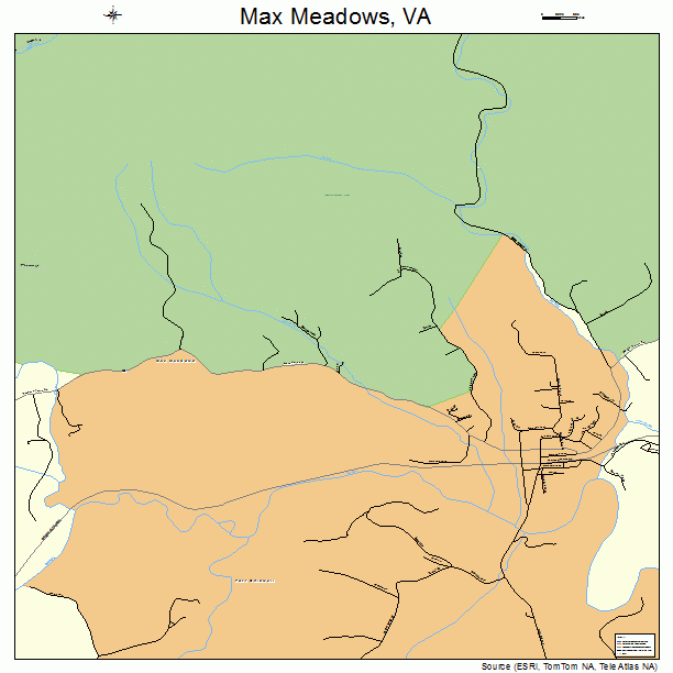 Max Meadows, VA street map