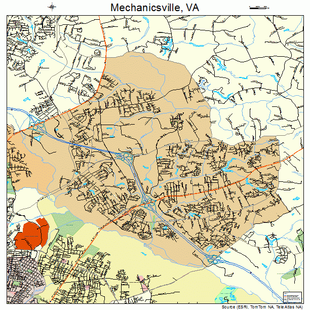 Mechanicsville, VA street map