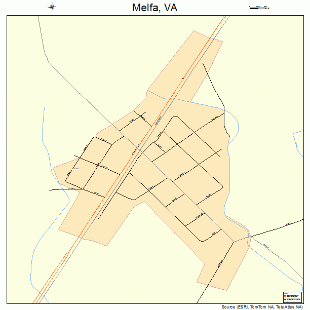 Melfa, VA street map