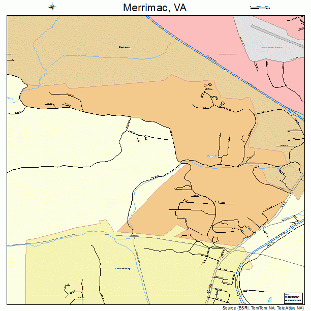 Merrimac, VA street map