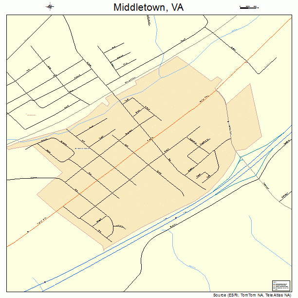 Middletown, VA street map