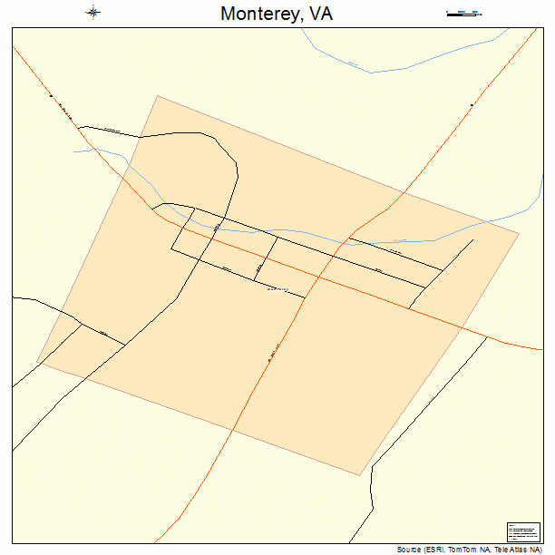 Monterey, VA street map