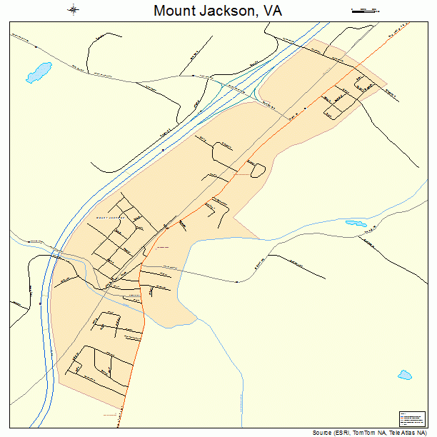 Mount Jackson, VA street map