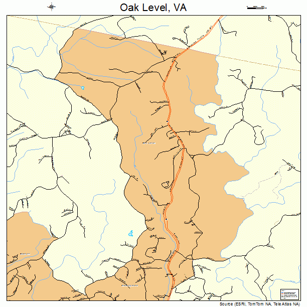 Oak Level, VA street map