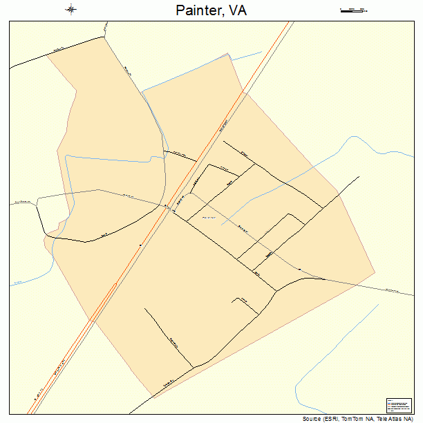 Painter, VA street map