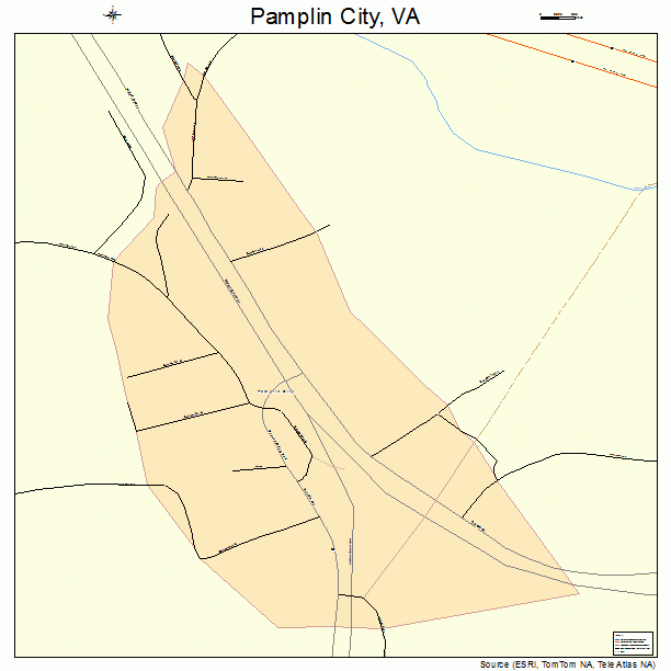 Pamplin City, VA street map