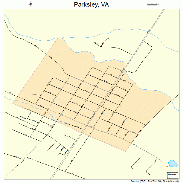 Parksley, VA street map