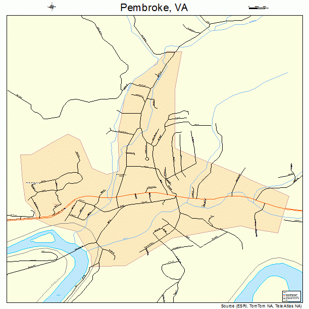 Pembroke, VA street map