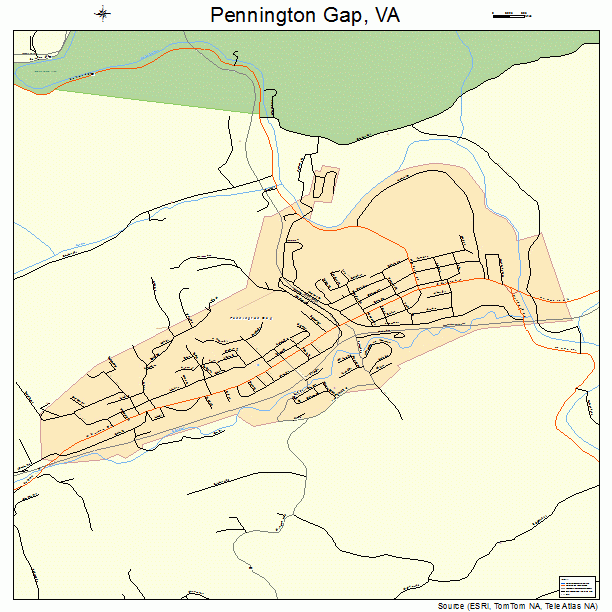 Pennington Gap, VA street map