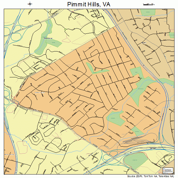 Pimmit Hills, VA street map