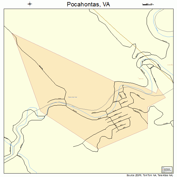 Pocahontas, VA street map
