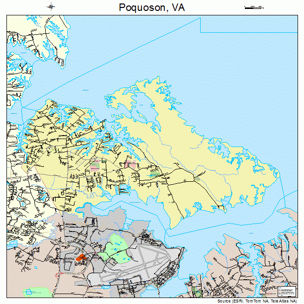 Poquoson, VA street map