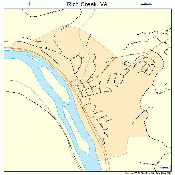 Rich Creek, VA street map
