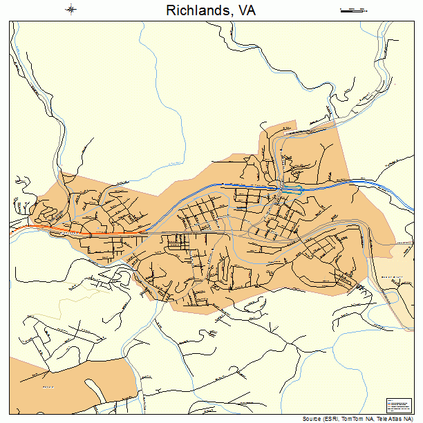 Richlands, VA street map