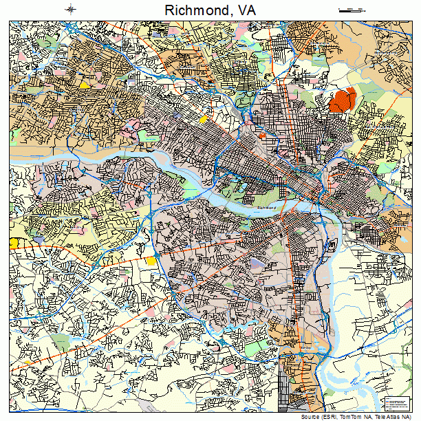 Richmond, VA street map