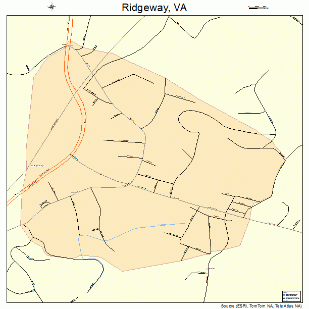 Ridgeway, VA street map