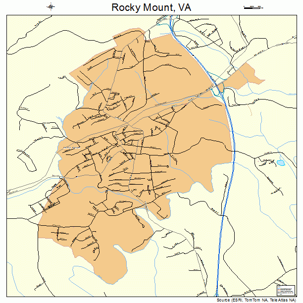 Rocky Mount, VA street map