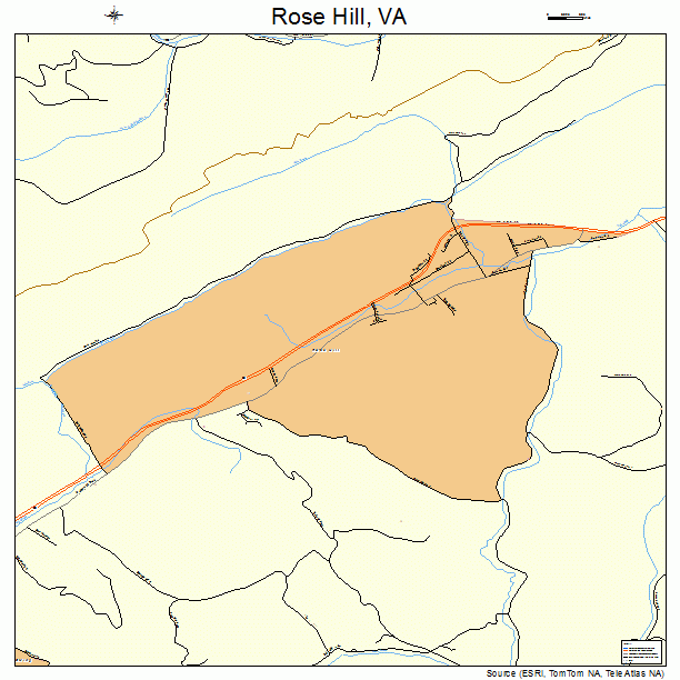 Rose Hill, VA street map