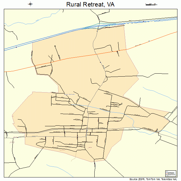 Rural Retreat, VA street map