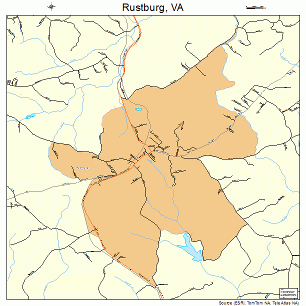 Rustburg, VA street map