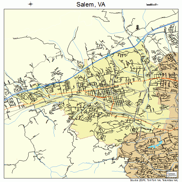 Salem, VA street map