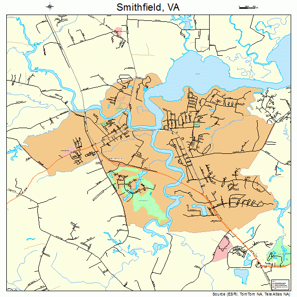 Smithfield, VA street map