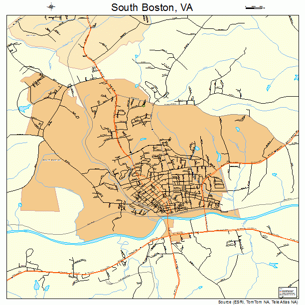 South Boston, VA street map