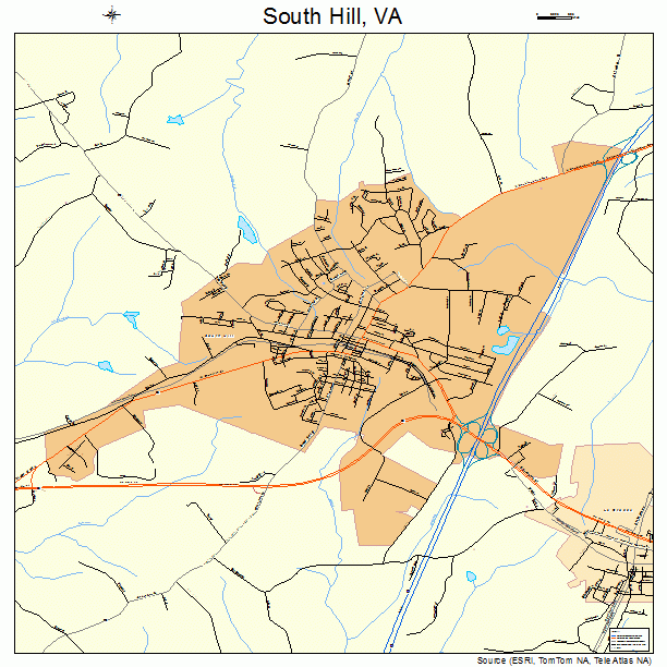South Hill, VA street map