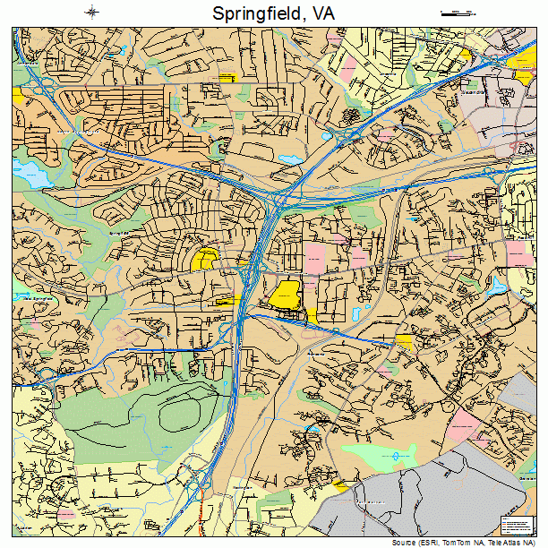 Springfield, VA street map