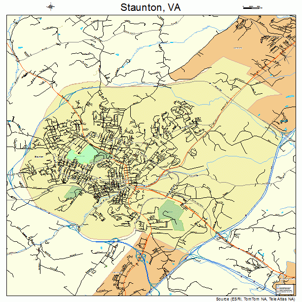 Staunton, VA street map