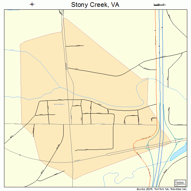 Stony Creek, VA street map