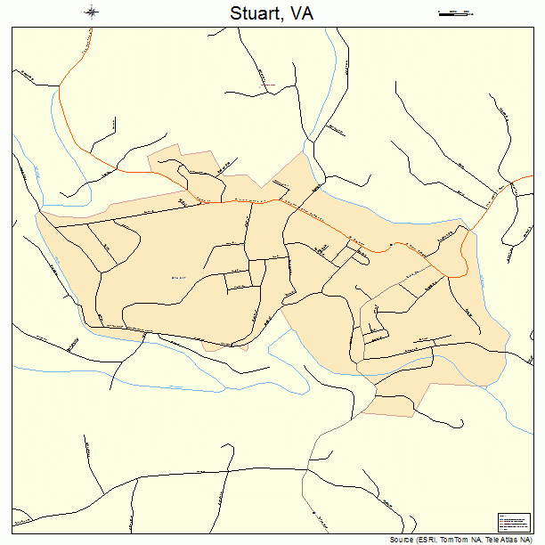 Stuart, VA street map