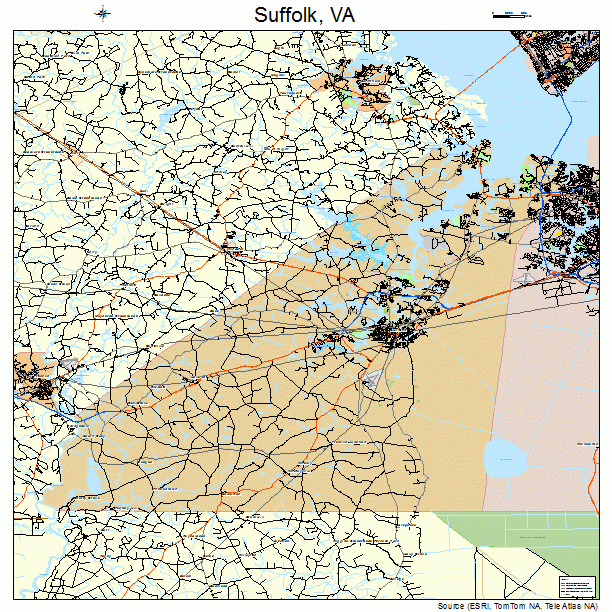 Suffolk, VA street map