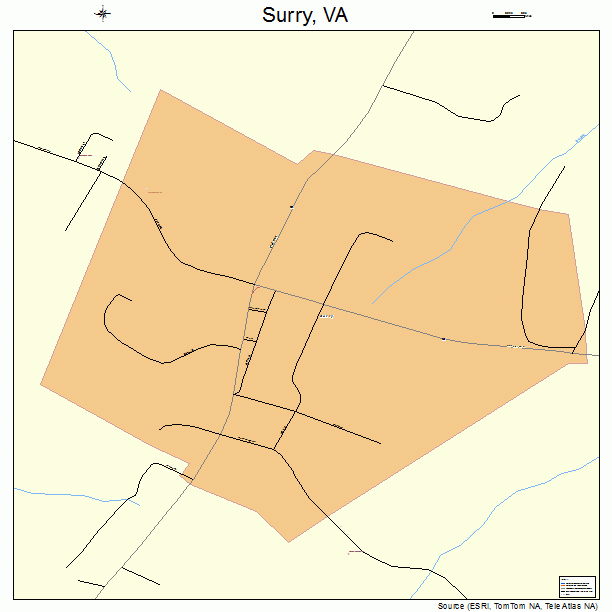 Surry, VA street map