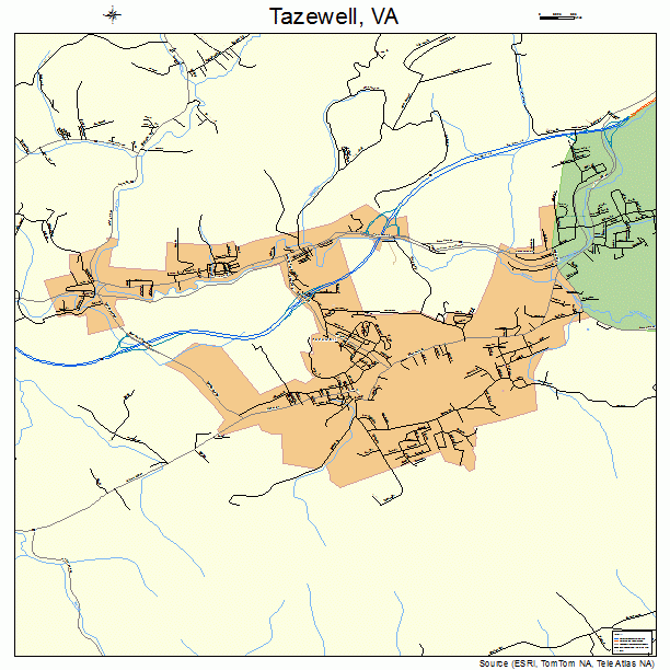 Tazewell, VA street map