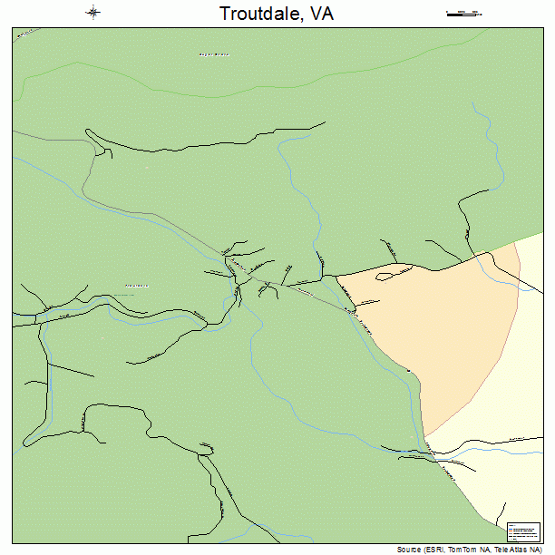 Troutdale, VA street map